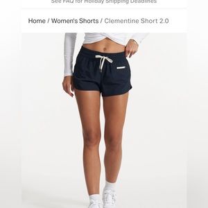 NAVY VUORI SHORTS